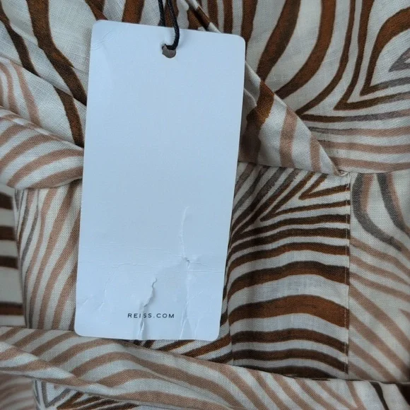 Elegant Reiss Rosie Animal Print Midi Dress NWT Size 14 Midi